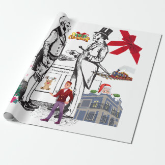 Papel De Regalo Navidades victorianos en edad dorada envolviendo �