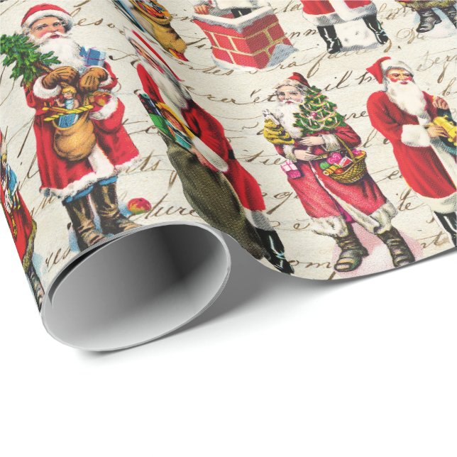 Papel De Regalo Navidades victorianos festivos (Esquina del rollo)