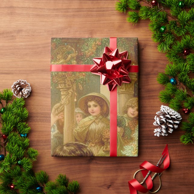 Papel De Regalo Navidades victorianos llegan a decorar el árbol (Regalo de vacaciones)