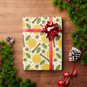 Papel De Regalo Navidades vino picado amarillo claro