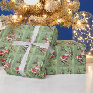 Papel De Regalo Navidades vitalizan al retro Santa Claus en los es