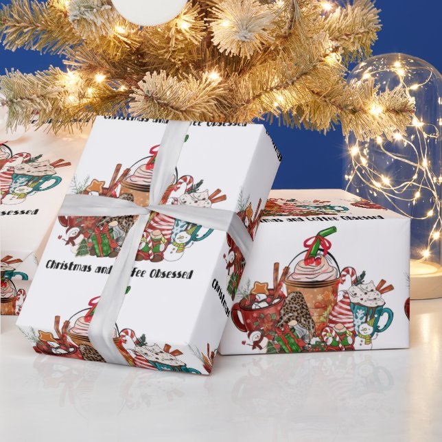 Papel De Regalo Navidades y café obsesionado (Vacaciones)