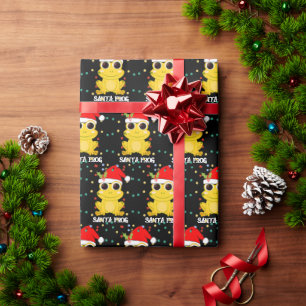 Papel De Regalo Navidades Yellow SANTA FROG