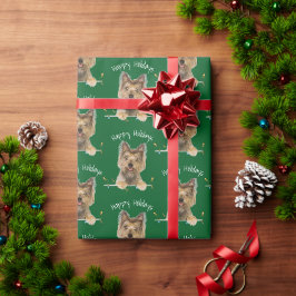 Papel De Regalo Navidades Yorkshire Terrier On Green
