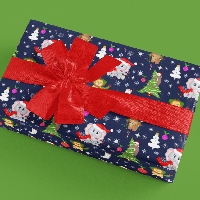 Papel De Regalo Navidades Zoo Animales En La Marina (Subido por el creador)