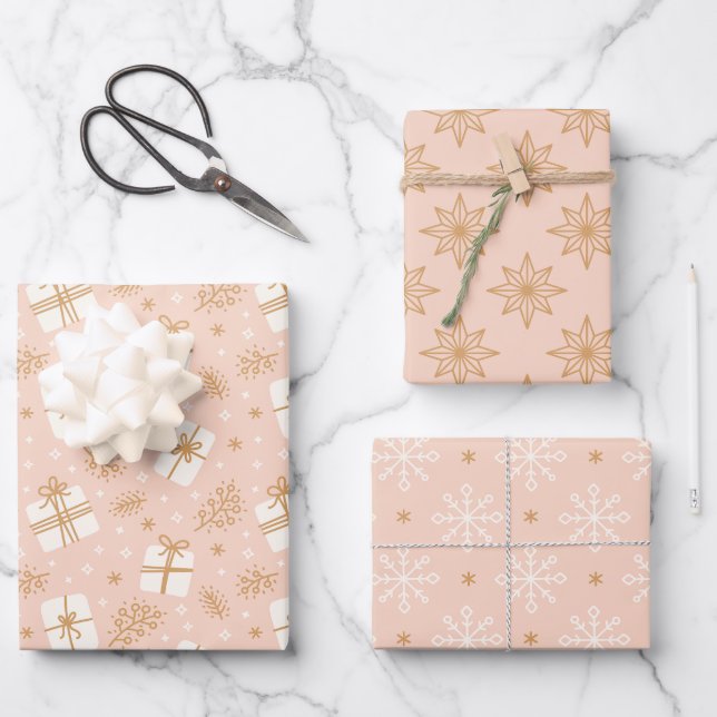 Papel de regalo navideño caprichoso (Anverso)