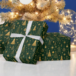 Papel De Regalo Navideño Caprichoso Geométrico Fantasioso