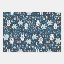 Papel de regalo navideño caprichoso hoja plana