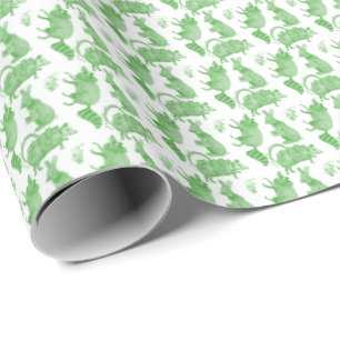 Papel de regalo navideño de animales de patio tras