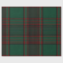 Papel de regalo navideño de cuadros verdes y rojos
