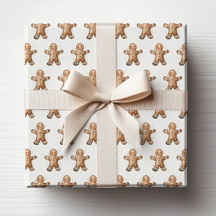 Papel de Regalo Navideño de Pan de Jengibre