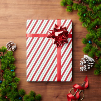 Papel de regalo navideño de rayas | Caña de carame