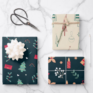 Papel de Regalo Navideño Festivo
