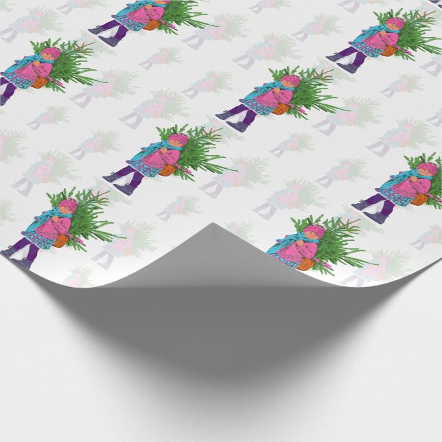 Papel de regalo navideño ilustrado (Esquina)