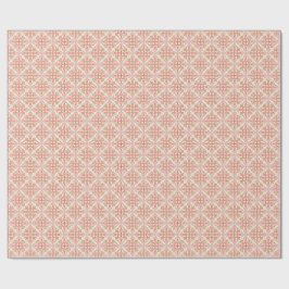 Papel de regalo navideño rojo, rosa y verde pastel