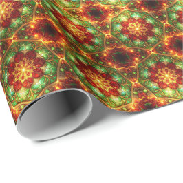 Papel de Regalo Navideño Rojo Verde Decorativo