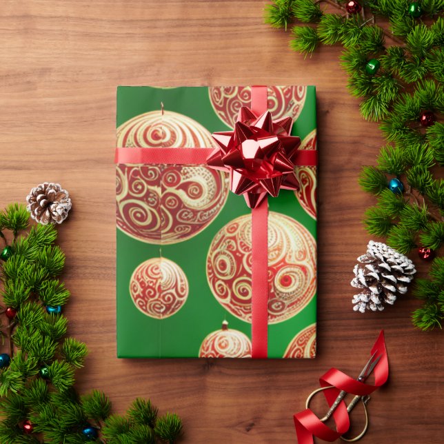 Papel de Regalo Navideño Rojo y Verde (Regalo de vacaciones)