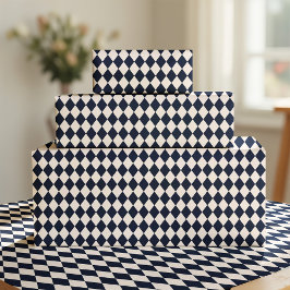Papel De Regalo Navy Blue Argyle Wrapping Paper