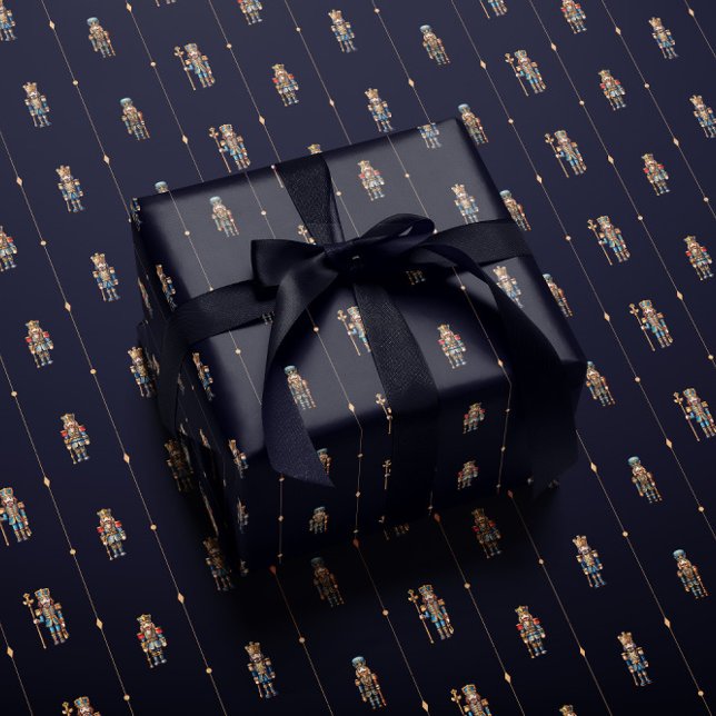 Papel De Regalo Navy blue classic nutcracker wrapping paper (Subido por el creador)
