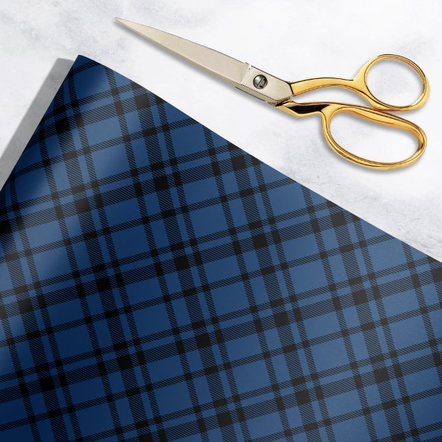 Papel De Regalo Navy Blue Scottish Tartán Plaid Holiday (Subido por el creador)