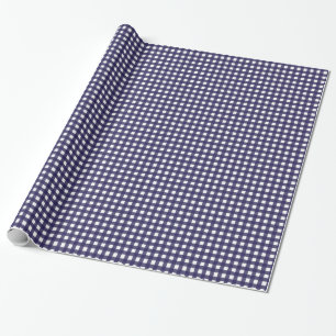 Papel De Regalo Navy y White Gingham