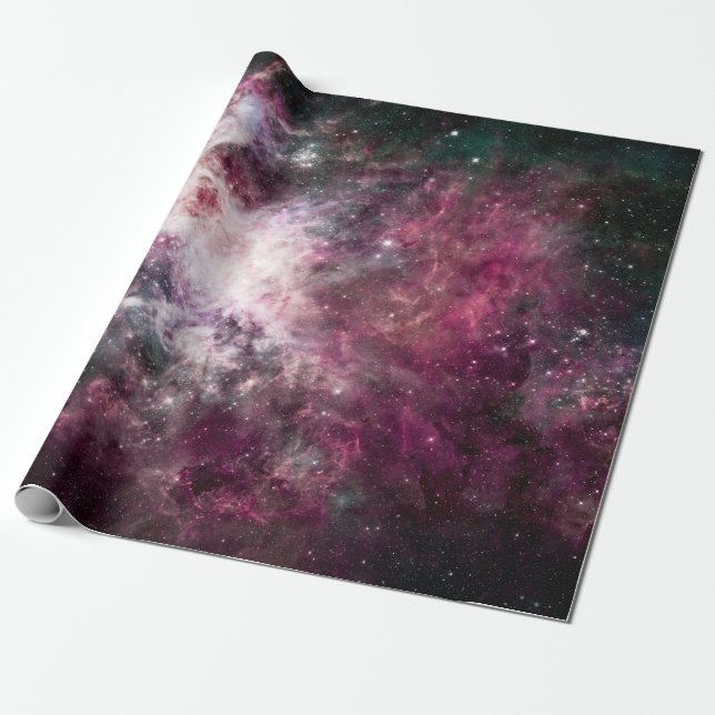 Papel De Regalo Nebulosa colorida magnífica (Desenrollado)