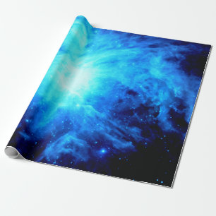 Papel De Regalo Nebulosa de Orión Azul Vibrante