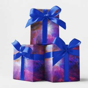 Papel De Regalo Nebulosa de Orión con tinte rosa
