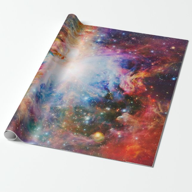 Papel De Regalo Nebulosa de Orión Gran Arcoíris (Desenrollado)