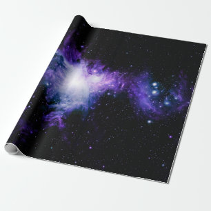 Papel De Regalo Nebulosa de Orión Largo Azul Púrpura