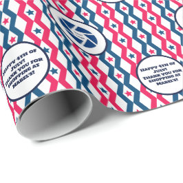 Papel De Regalo Negocio Minorista Texto del Logotipo de Diamante d