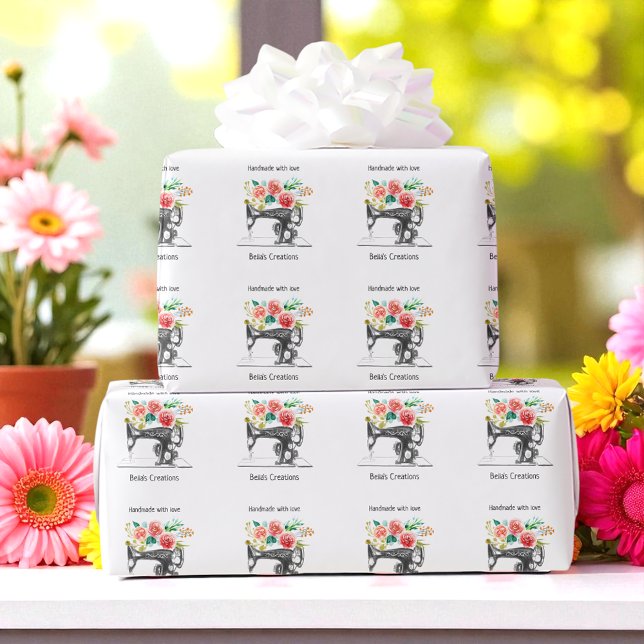 Papel De Regalo Negra Máquina de coser sastre de peluquería para e (Subido por el creador)