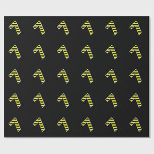 Papel De Regalo Negrita, Black & Yellow Stripes 7 Event # (Cumplea