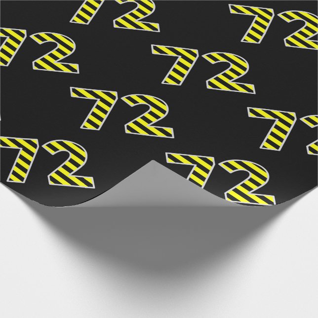 Papel De Regalo Negrita, franjas negras y amarillas 72 (cumpleaños (Esquina)