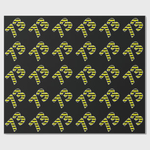 Papel De Regalo Negrita, franjas negras y amarillas 73 (cumpleaños