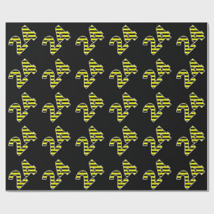 Papel De Regalo Negrita, negro y amarillo Stripes 24 Evento # (Cum