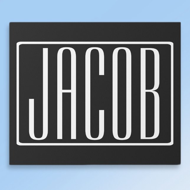 Papel De Regalo Negrita y moderna tu nombre o palabra | Blanco sob (Subido por el creador)