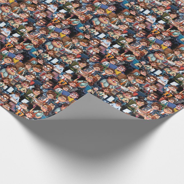 Papel De Regalo negro de estrés laboral (Esquina)