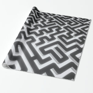 Papel De Regalo Negro de plata del laberinto
