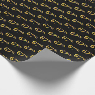 Papel De Regalo Negro, Falso Oro 67º (Sexagésimo Séptimo) Evento