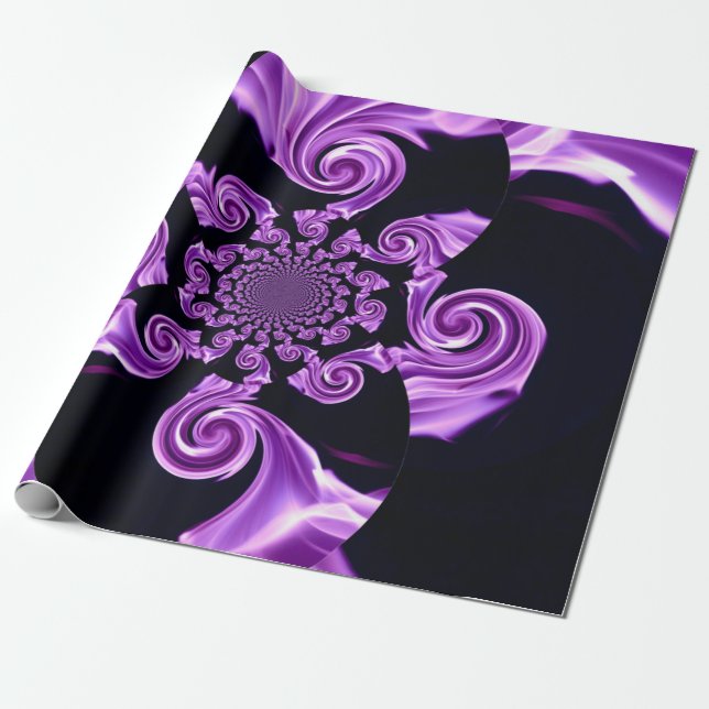 Papel De Regalo Negro lilas (Desenrollado)