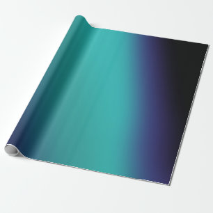 Papel De Regalo Negro Púrpura y Gradiente Azul Turquesa Moderno y