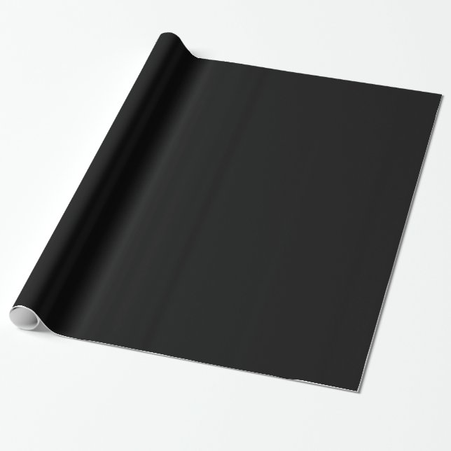 Papel De Regalo Negro Sólido (Desenrollado)