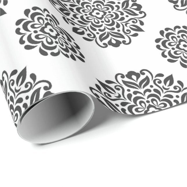 Papel De Regalo Negro y blanco (Esquina del rollo)