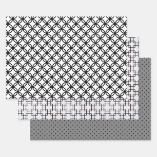 Papel de regalo negro y gris para manualidades
