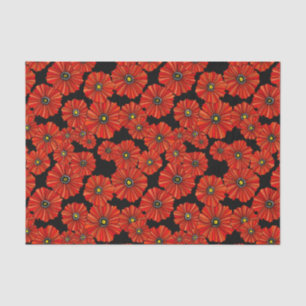 Papel de regalo negro y rojo del papel seda de las