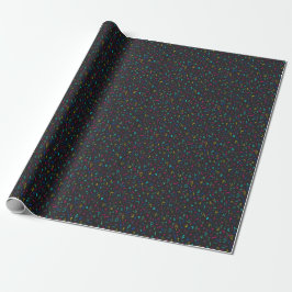 Papel De Regalo Neon Bright Marks on Black