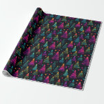 Papel De Regalo Neon Christmas Trees<br><div class="desc">Ah, el árbol de Navidad —el símbolo por excelencia de la época de fiestas, alto y festivo en salones y plazas públicas alrededor del mundo. Pero, ¿y si tomamos este emblema de la tradición y le damos un cambio de imagen colorido y contemporáneo? Entra el papel de envoltura impreso con...</div>