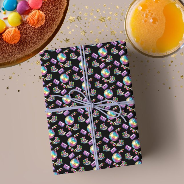 Papel De Regalo Neon Disco Birthday de los 90 (Subido por el creador)