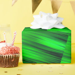 Papel De Regalo Neon Green Laser Beams Sci-Fi Futuristi Resumen